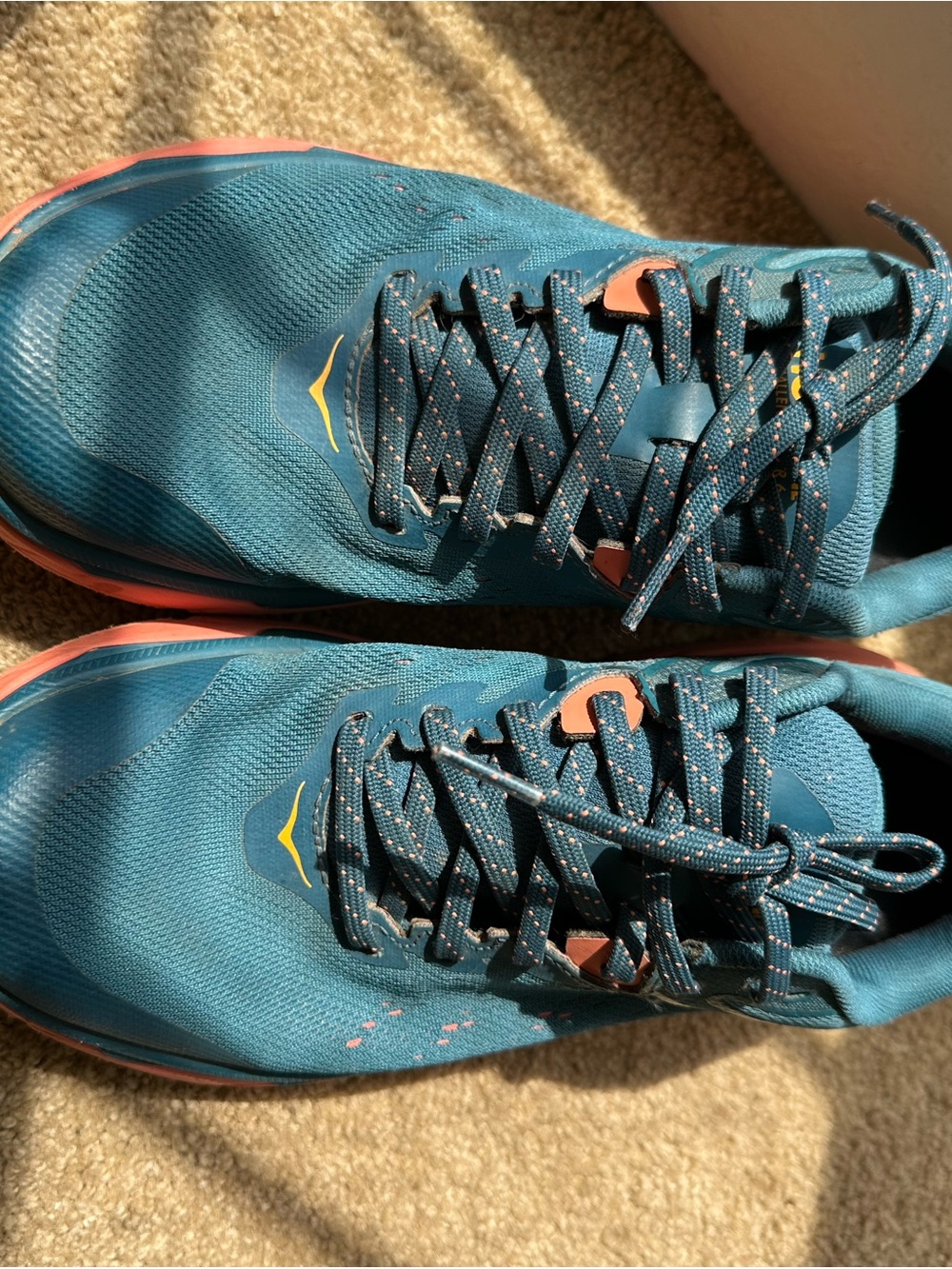 Hoka challenger atr6 gtx Teal Athletic Running Shoes with Coral Accents
